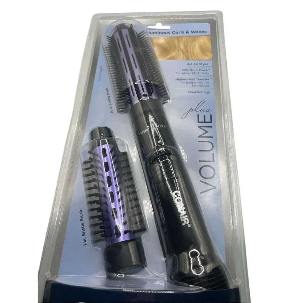 Conair 2-in-1 Hot Air Styler Curling Wand Dual Voltage Multicolor